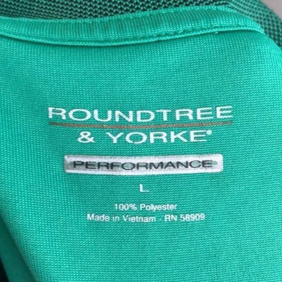 Roundtree And Yorke Men’s Deep Green Design large Polo SHIRT - Picture 7 of 7